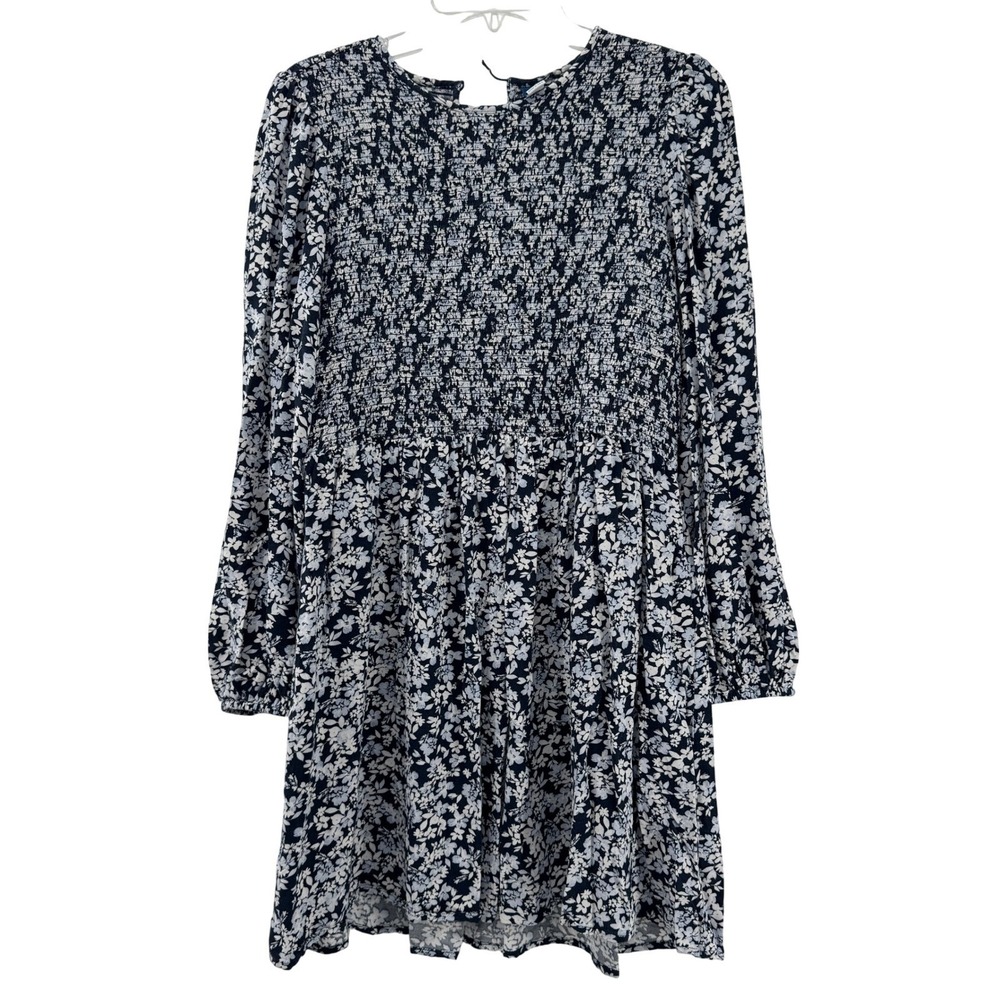 Old Navy Women Dress Smocked Size Large Cottagecore Peasant Boho Fairy Preppy
